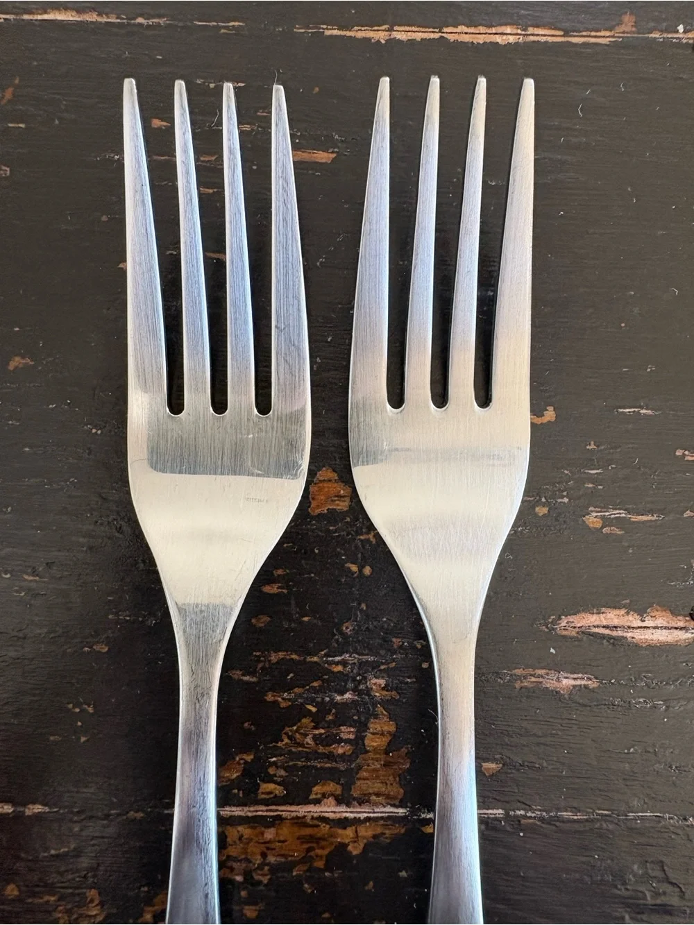 Argent Orfevres Marilyn Satin 18/10 Stainless Flatware 7 1/4” Salad Forks Set/2